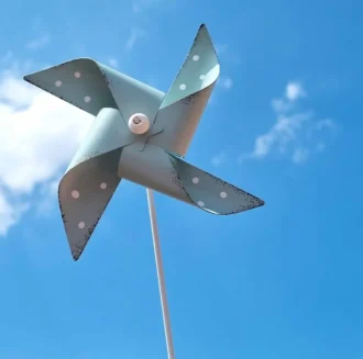 a pinwheel on a stick