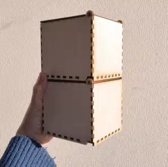stapelbare holzbox mit deckel