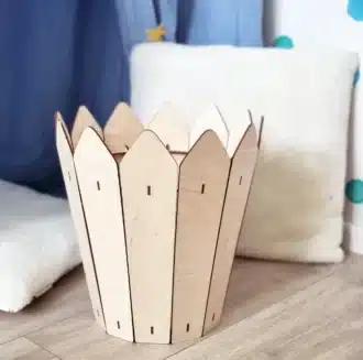 papierkorb aus holz