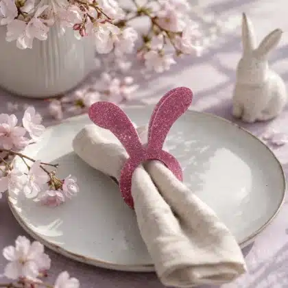 Serviettenring Hasenohren moderne Tischdeko Ostern